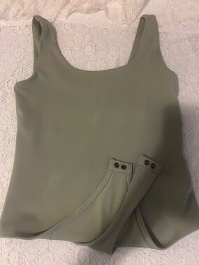 Express Sage Green Scoop Neck Bodysuit